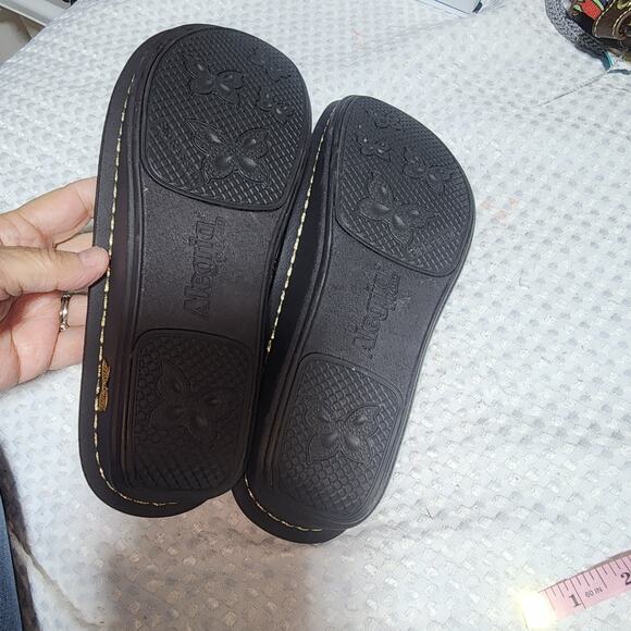 ALEGRIA EUC WOMENS SZ 7.5 EUC 38 COLETTE GOLD GLIMMERY SANDALS SHOES - Picture 7 of 9